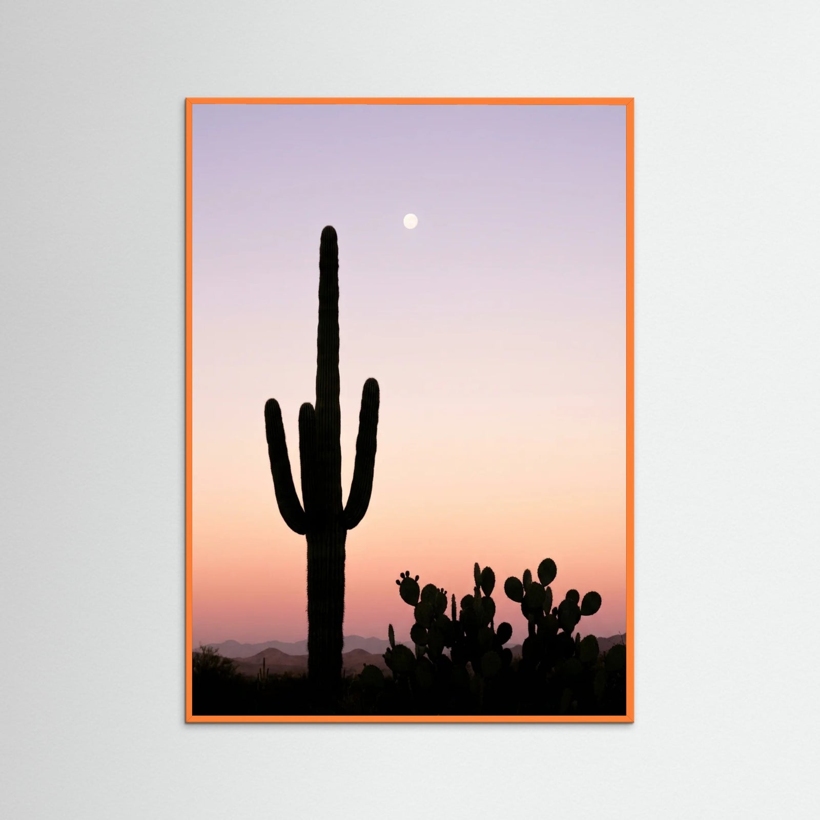 Orange Wood Sunset Silhouettes