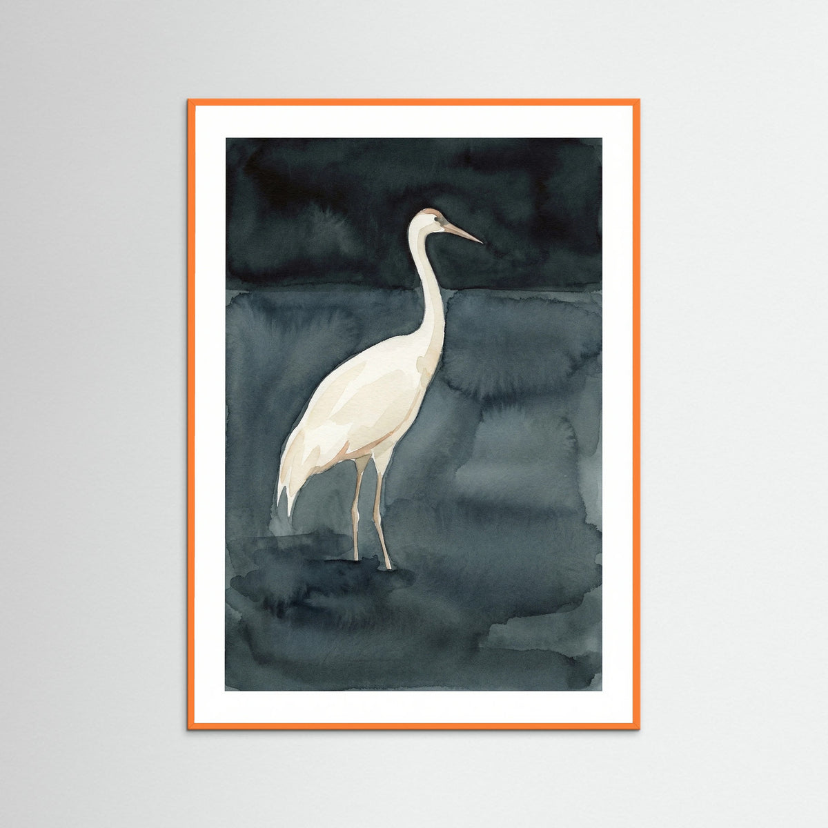 Orange Wood Swan Embrace