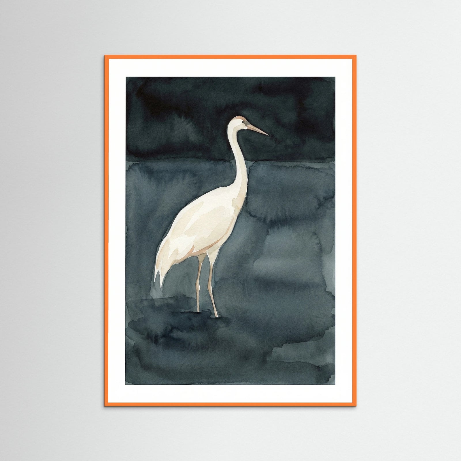 Orange Wood Swan Embrace