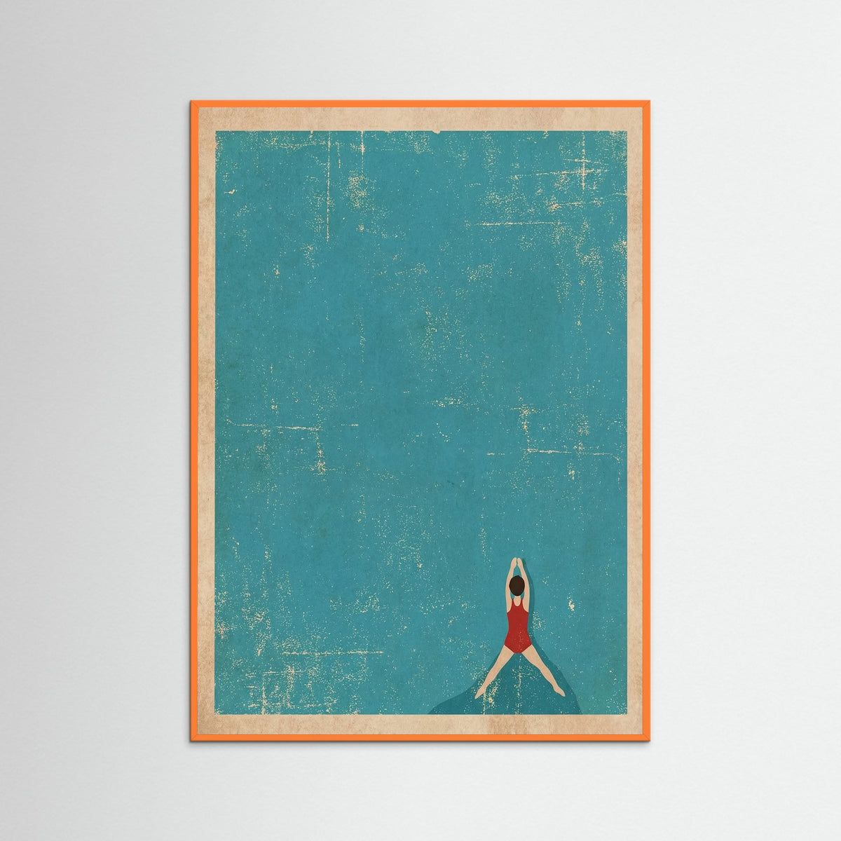 Orange Wood Swim Serenity