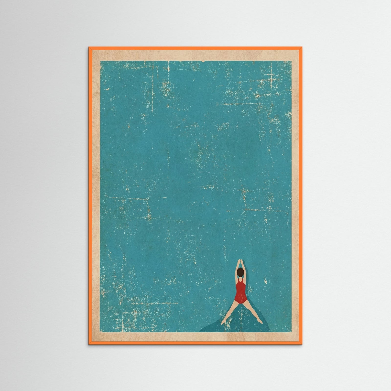 Orange Wood Swim Serenity