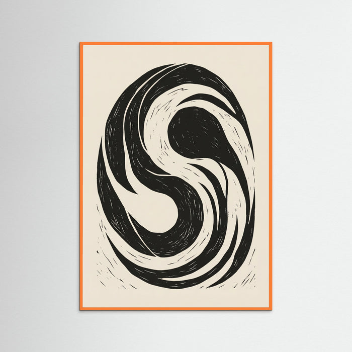 Orange Wood Swirling Form