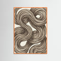 Orange Wood Swirling Organic Forms