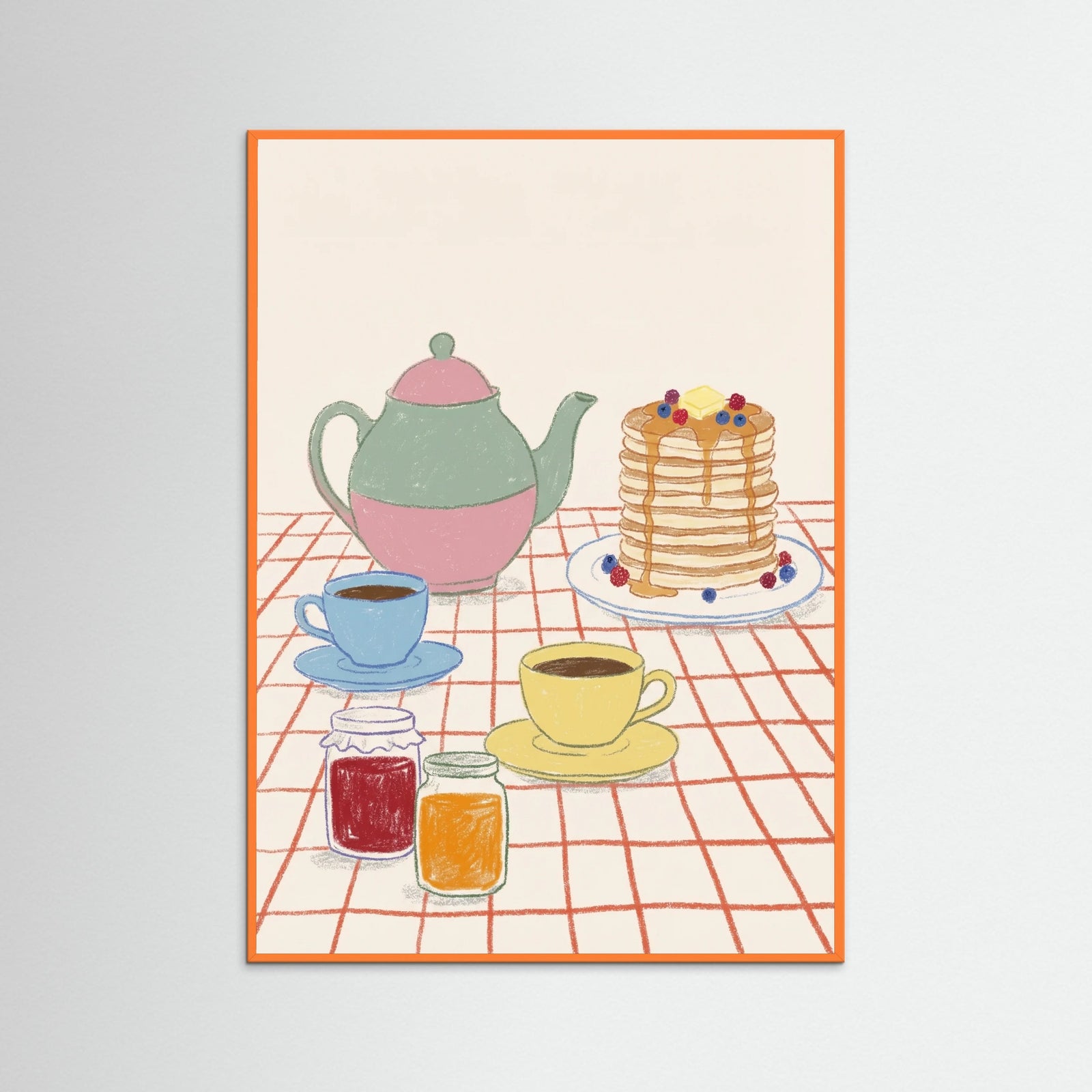 Orange Wood Tabletop Charms