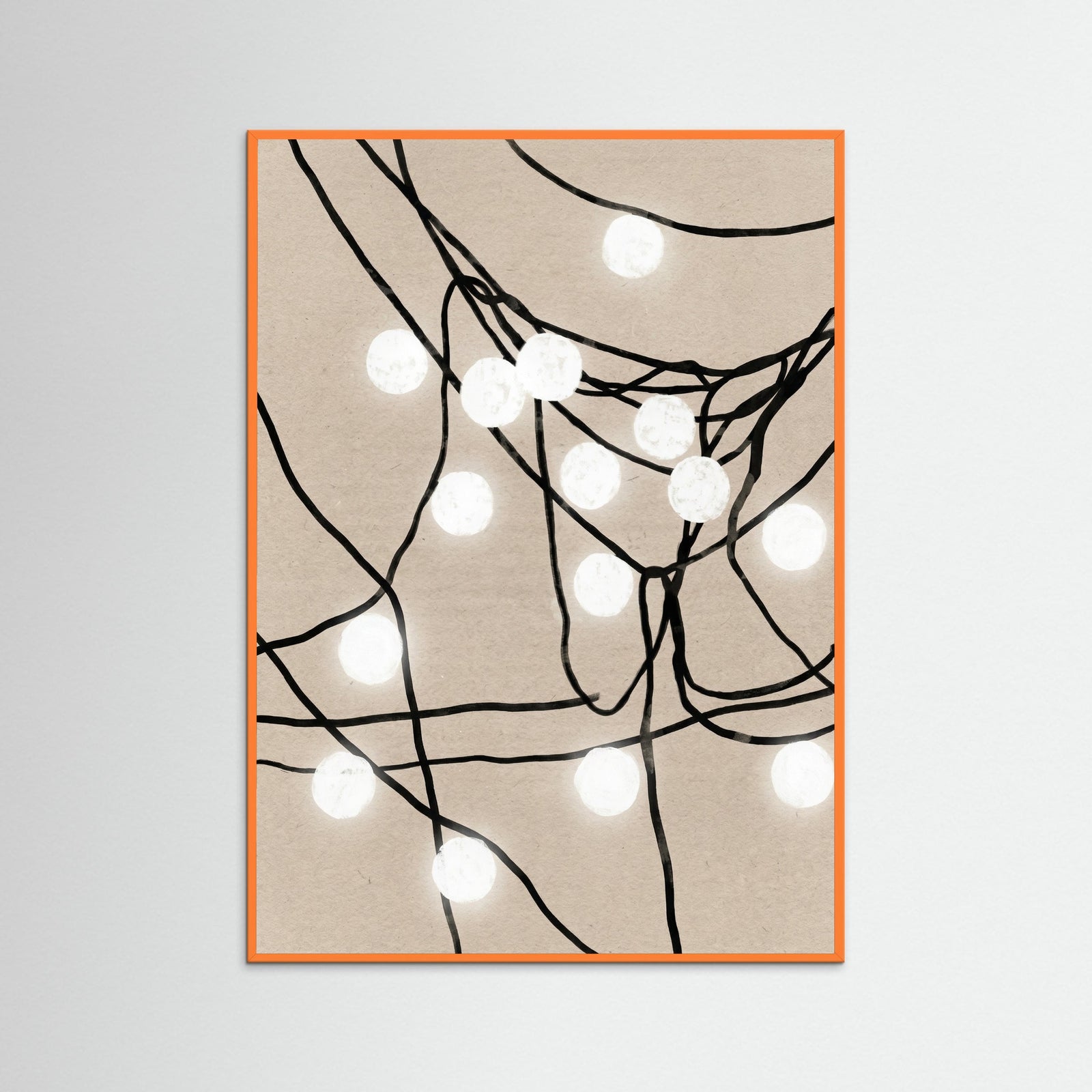 Orange Wood Tangled Orbs