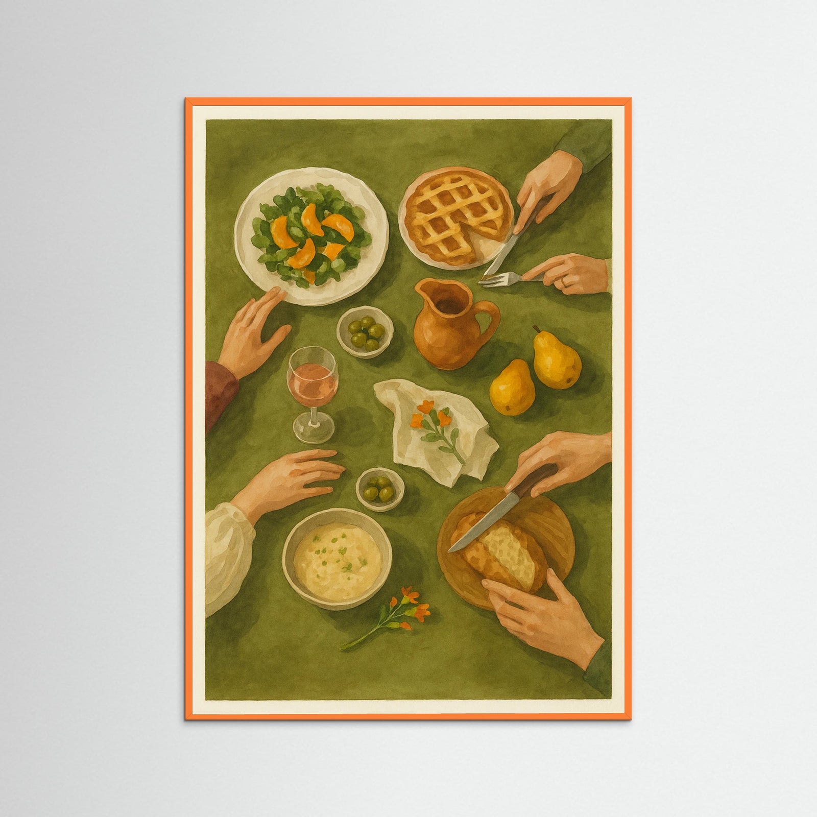 Orange Wood Tea Time Arrangement 1