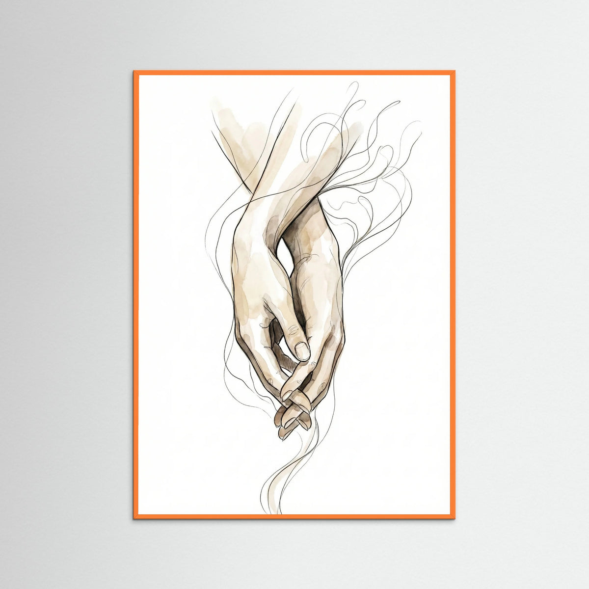 Orange Wood Tender Embrace