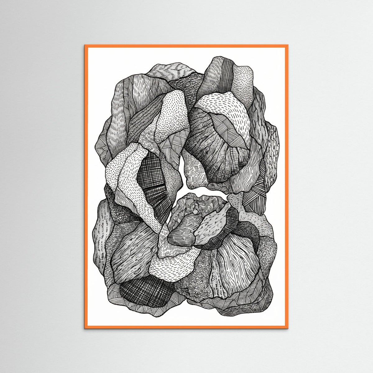 Orange Wood Textural Flow