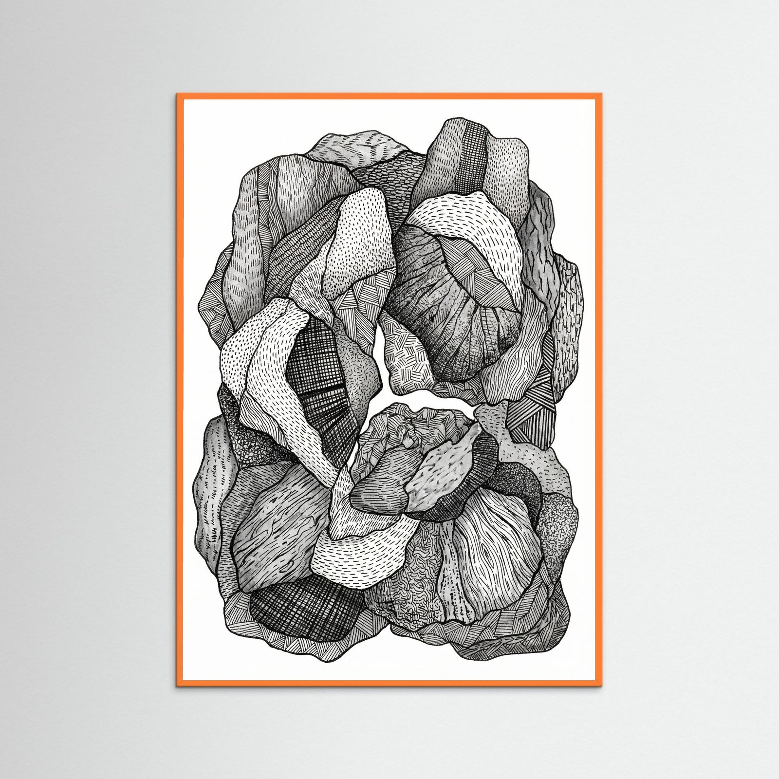 Orange Wood Textural Flow