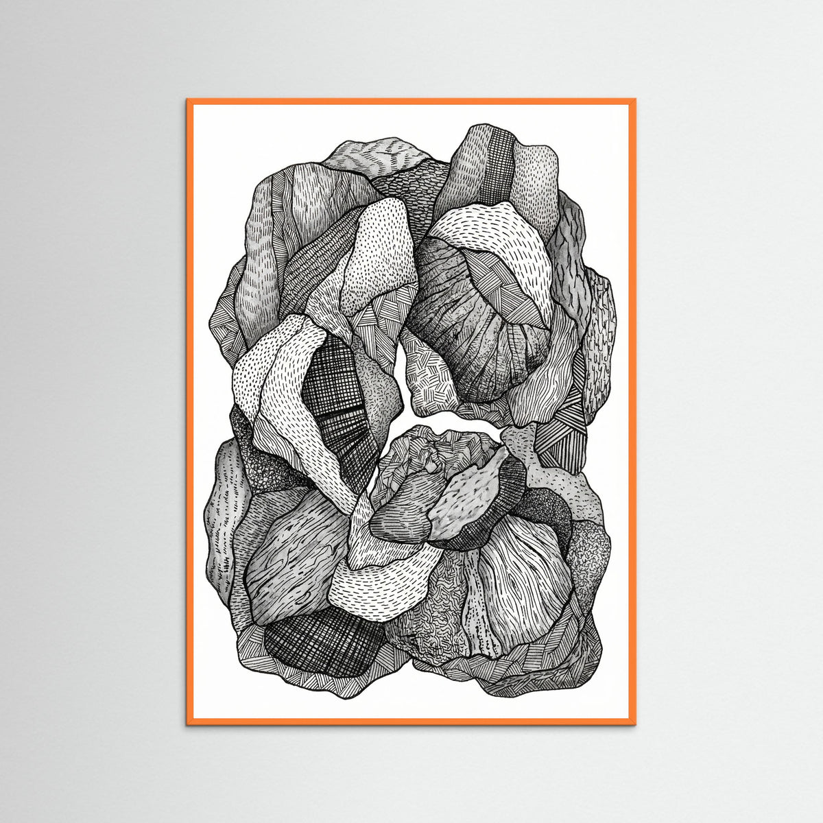 Orange Wood Textural Flow