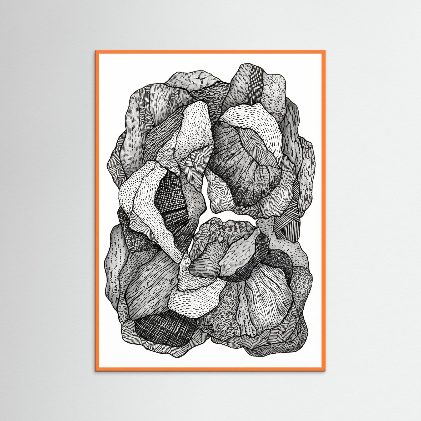 Orange Wood Textural Flow