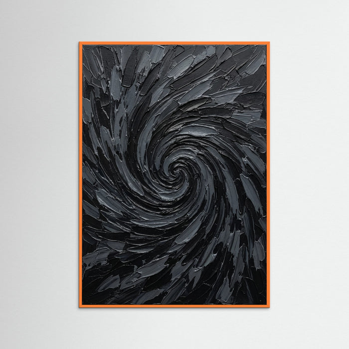 Orange Wood Textured Abyss Black
