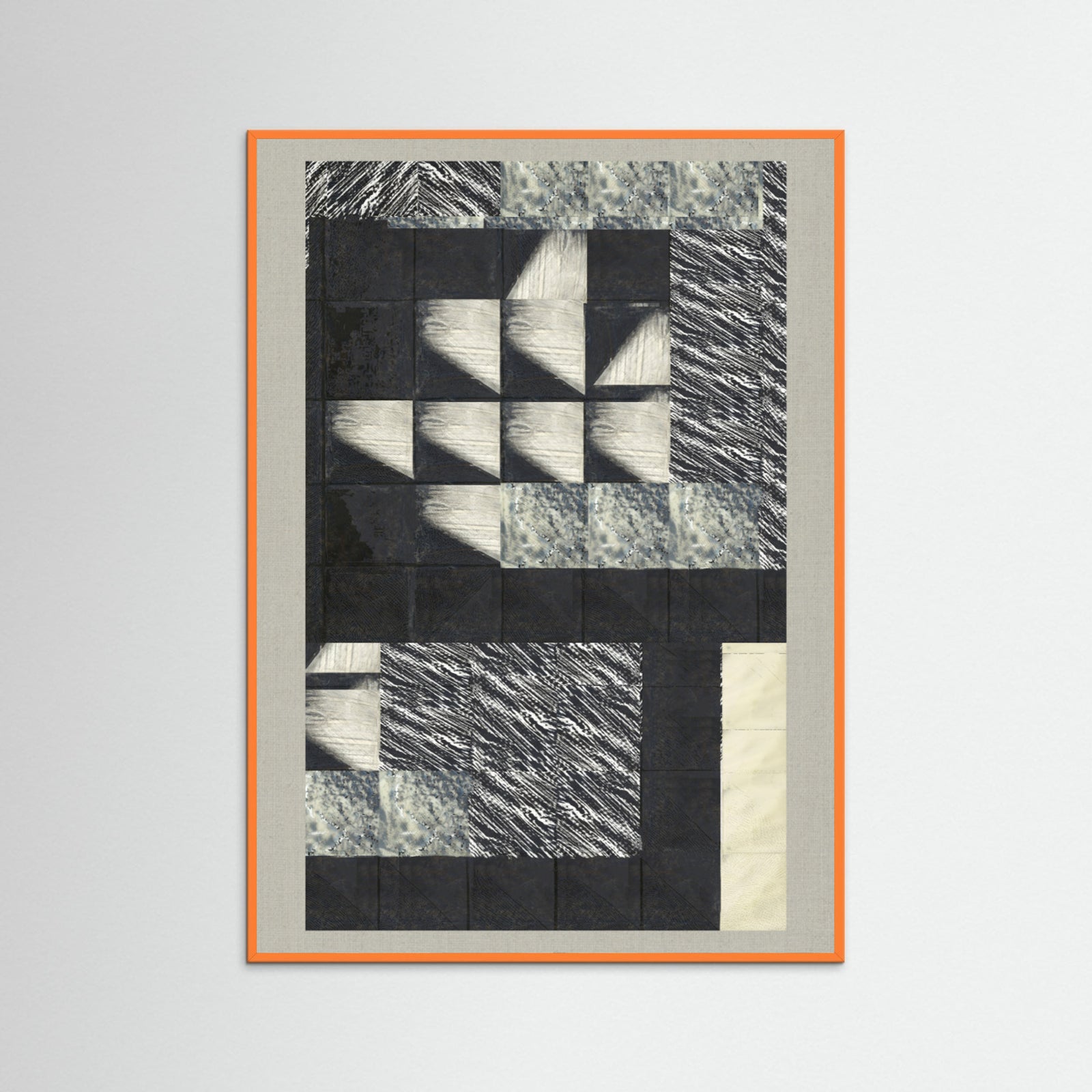 Orange Wood Textured Tides 1 Poster