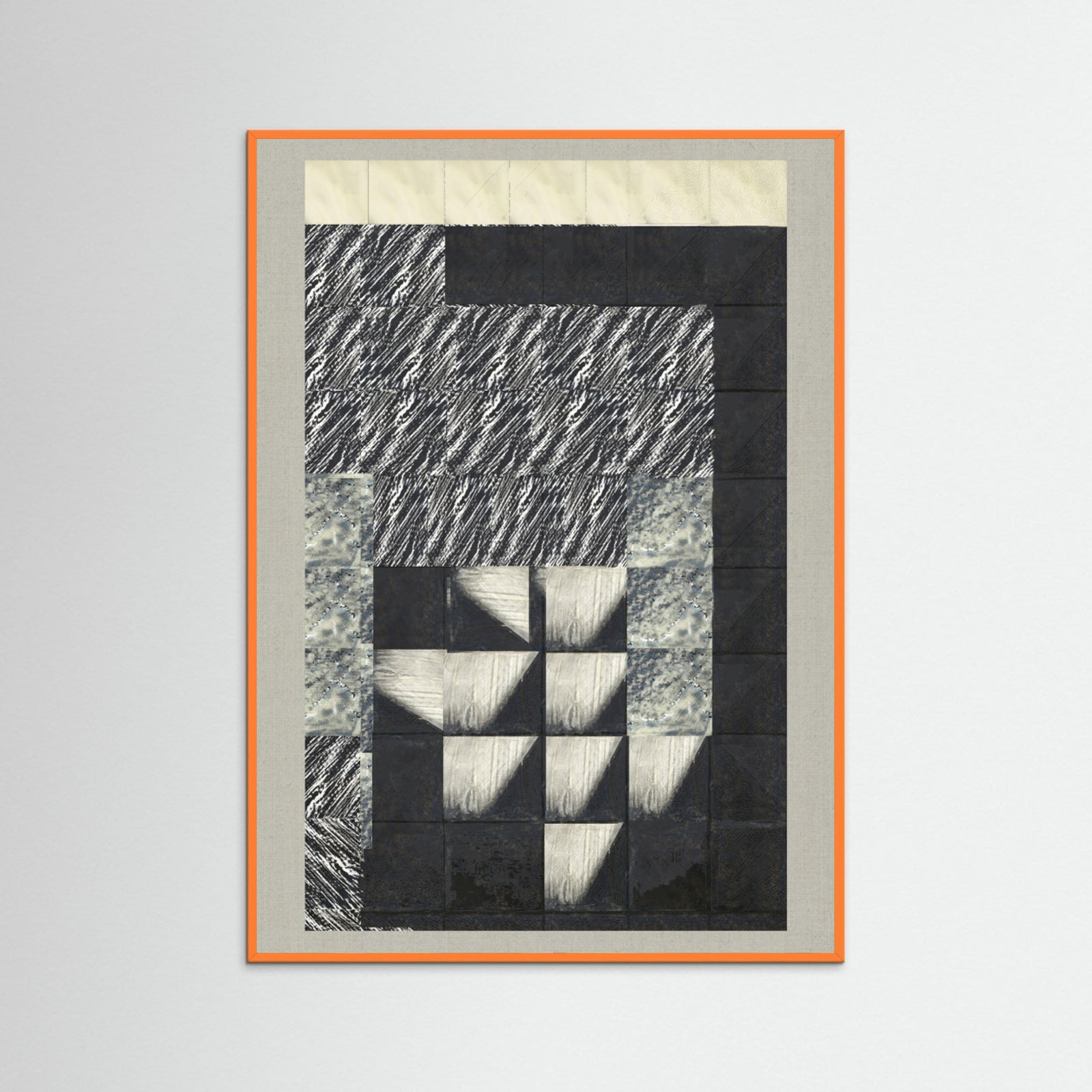 Orange Wood Textured Tides 2 Poster