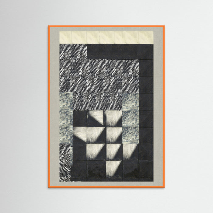 Orange Wood Textured Tides 2 Poster