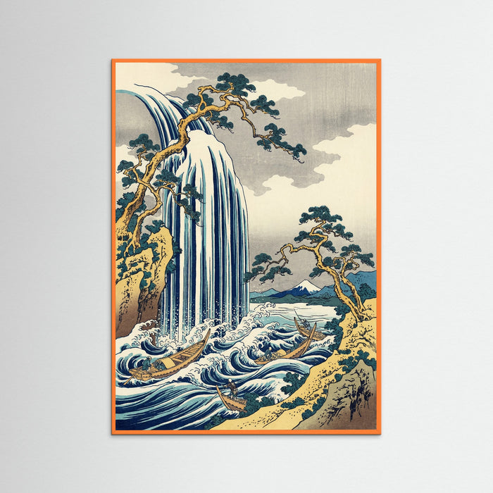 Orange Wood The Great Wave