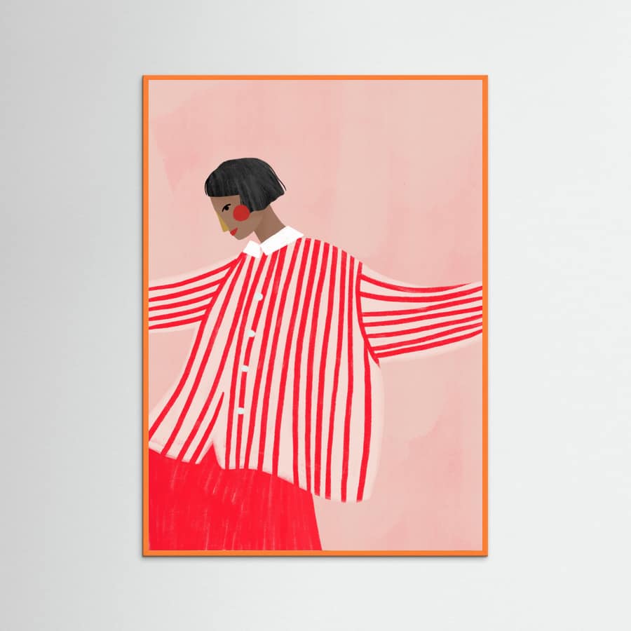 The Woman With the Red Stripes Poster – poster and art print