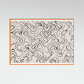 Orange Wood Thin Shakey Lines Poster
