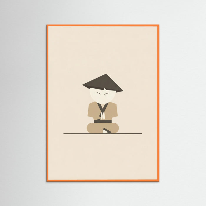 Orange Wood Three Stylized Figures