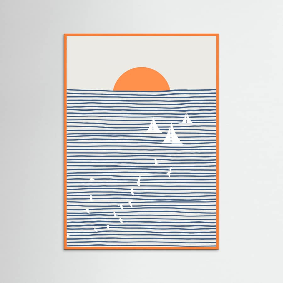 Three White Sails Poster – poster and art print