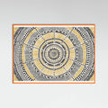 Orange Wood Tribal Sun Poster