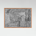 Orange Wood Tribal Tapestry Poster