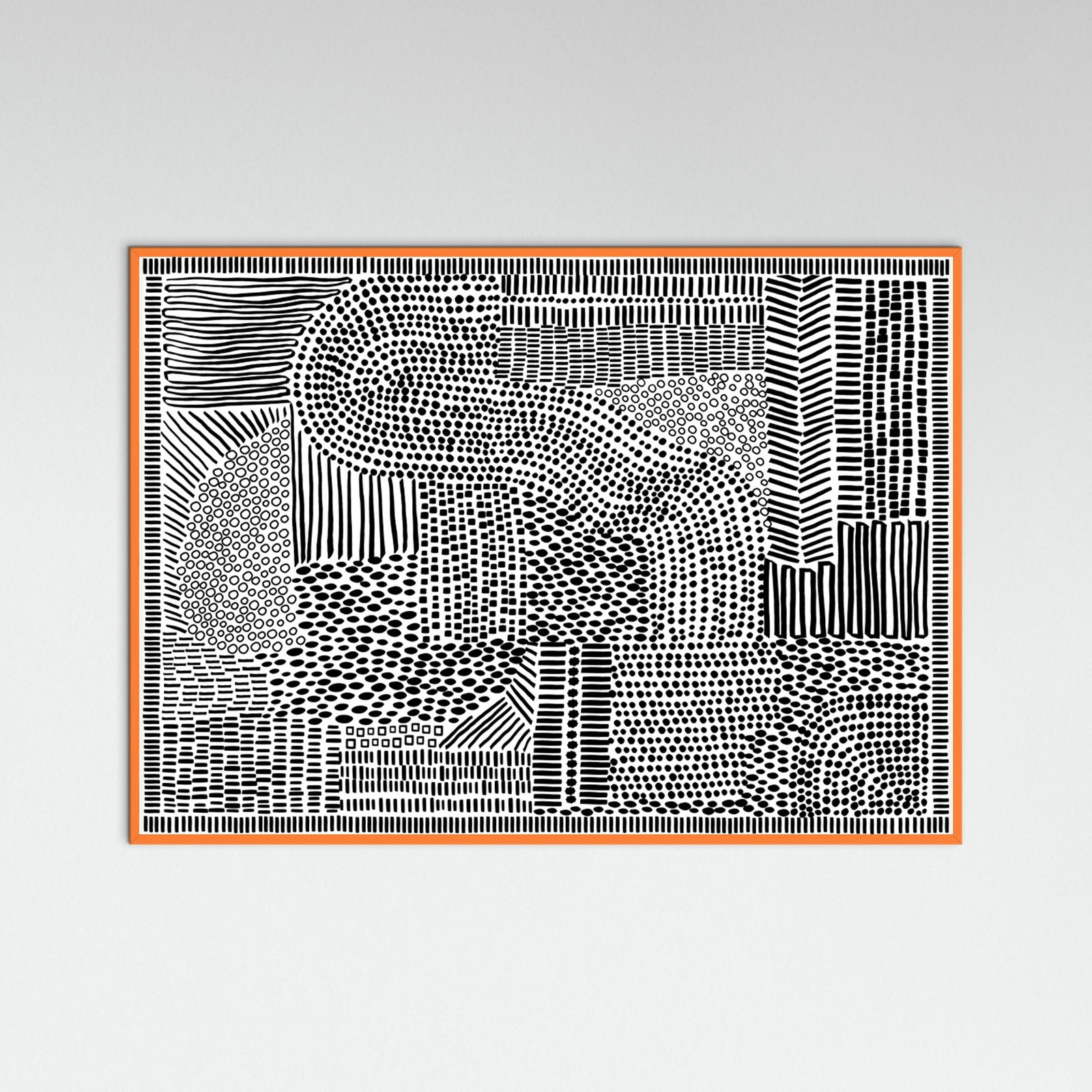 Orange Wood Tribal Tapestry Poster