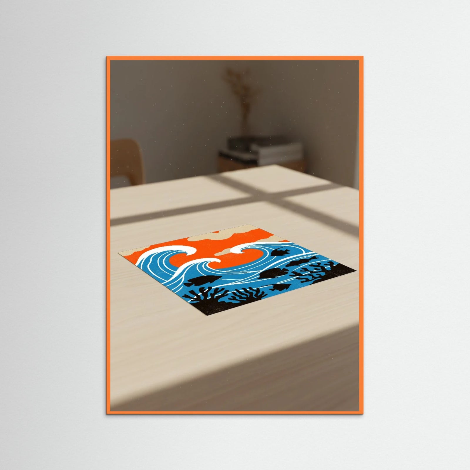 Orange Wood Tropical Eruption