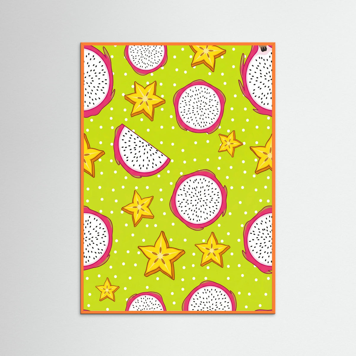 Orange Wood Tropical Grid Harvest