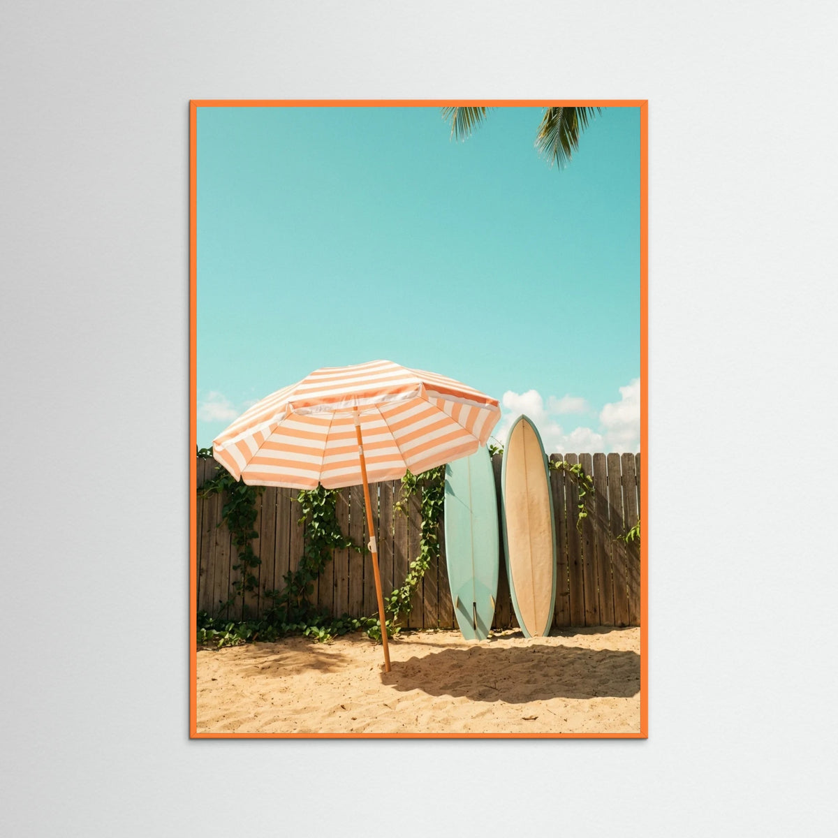 Orange Wood Tropical Hoops