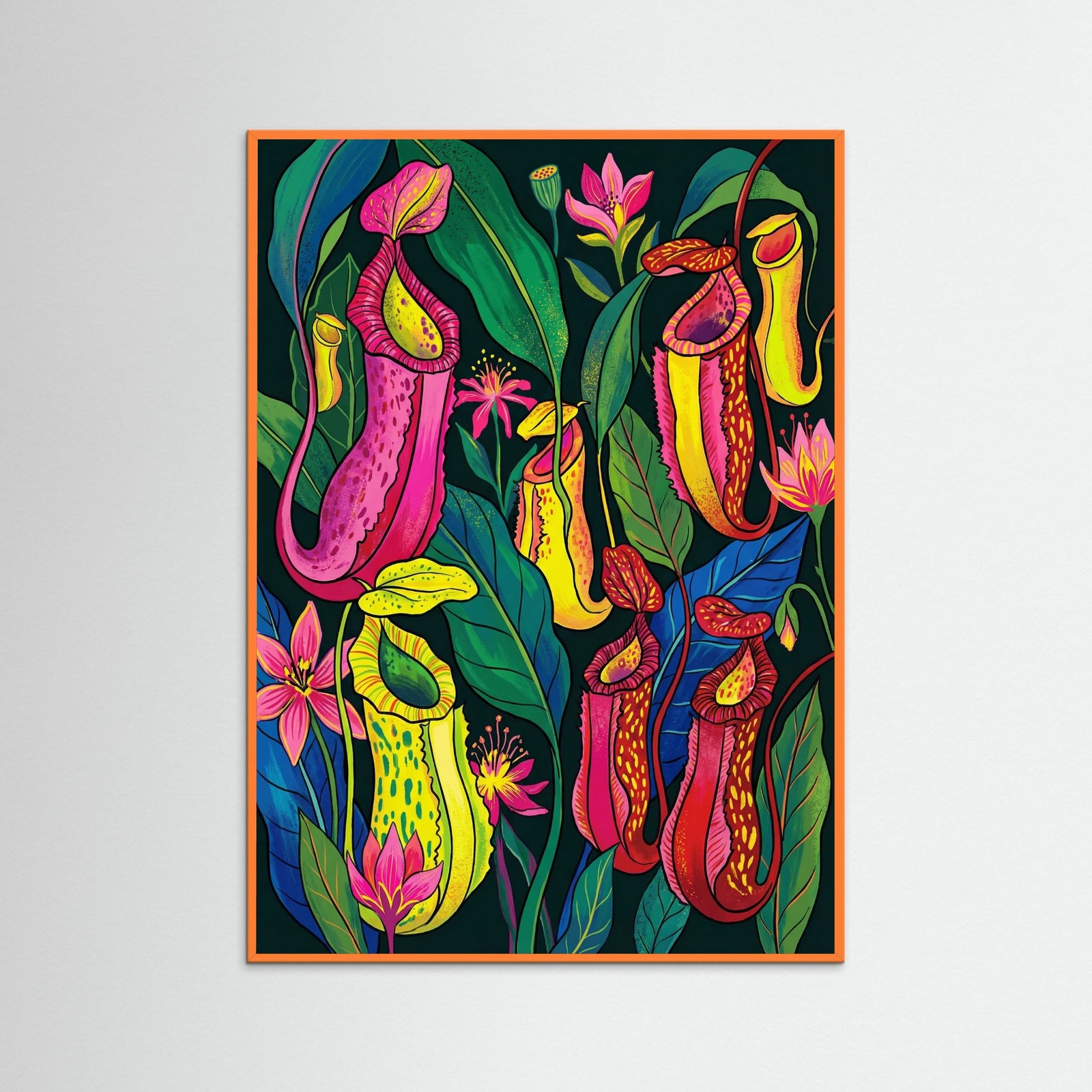 Orange Wood Tropical Night Bloom