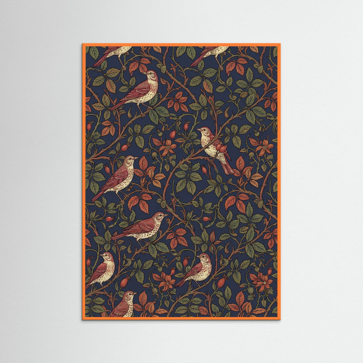 Orange Wood Tulip Flower Pattern