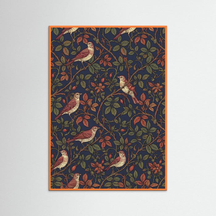 Orange Wood Tulip Flower Pattern