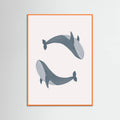 Two Whales Poster – Poster und Kunstdruck