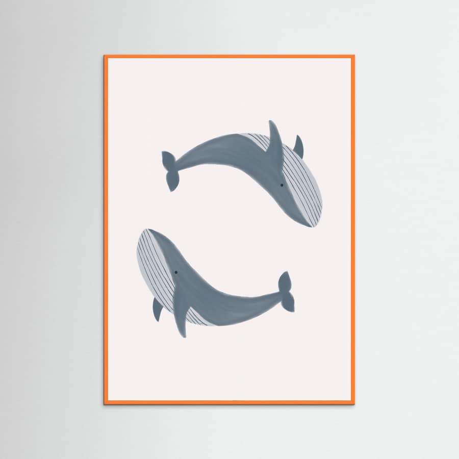 Two Whales Poster – Poster und Kunstdruck