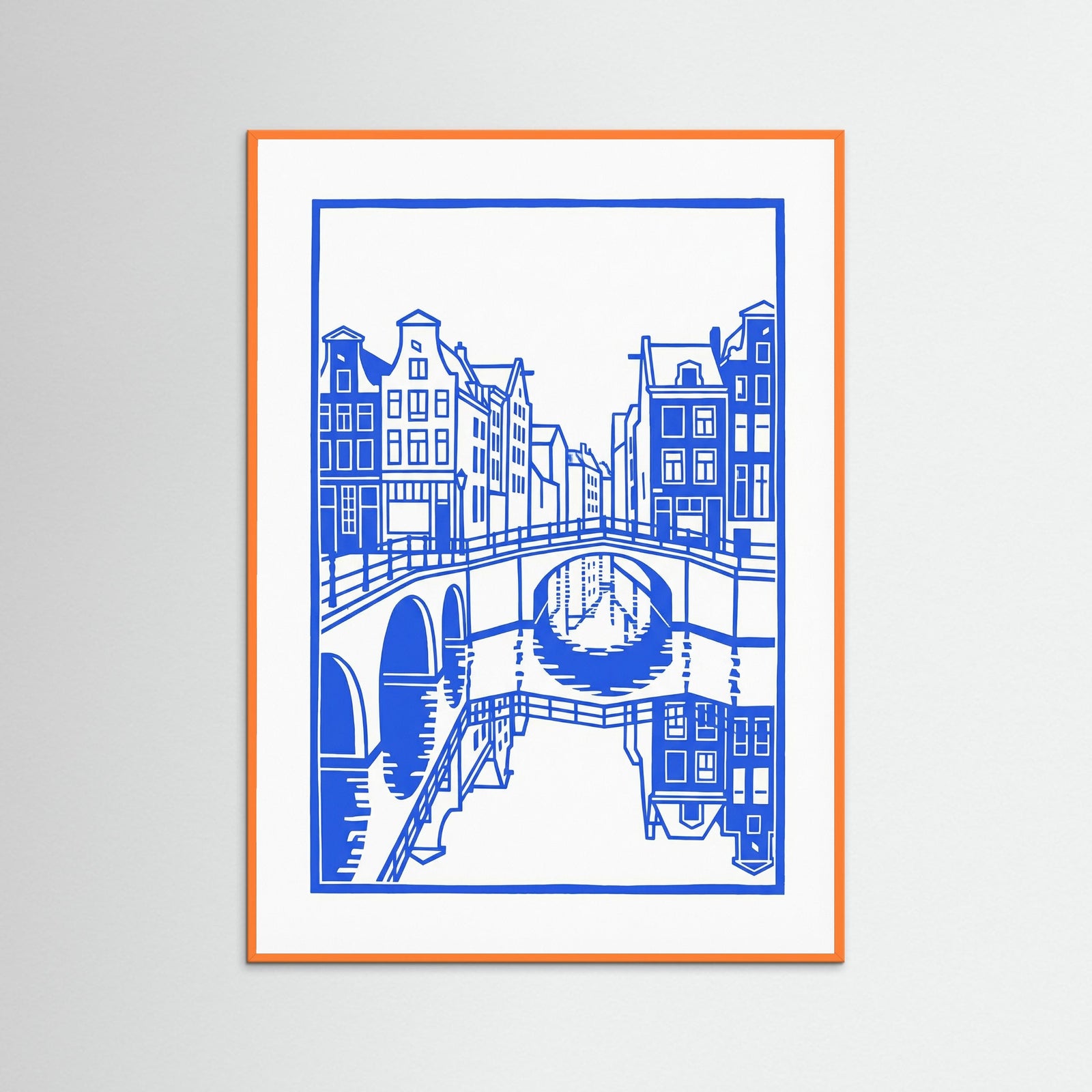 Orange Wood Urban Blue Serenity