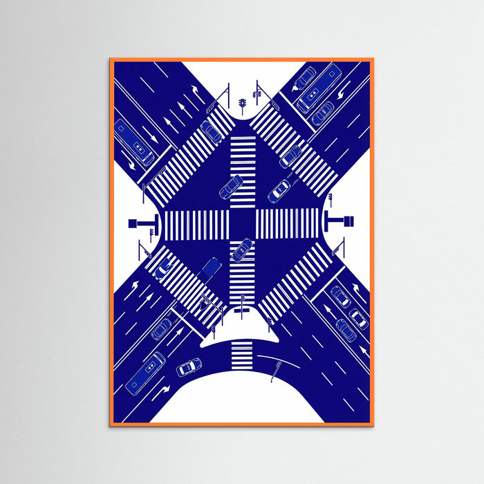 Orange Wood Urban Contours