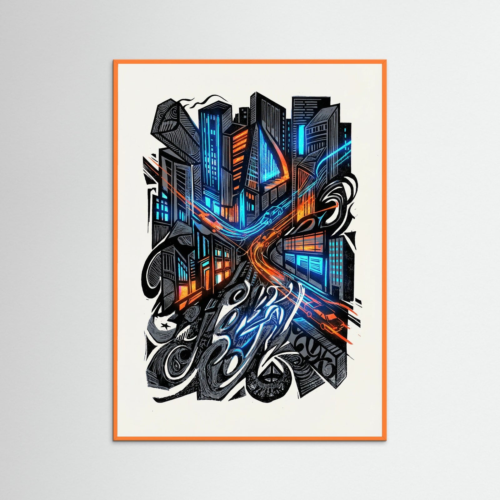 Orange Wood Urban Dawn