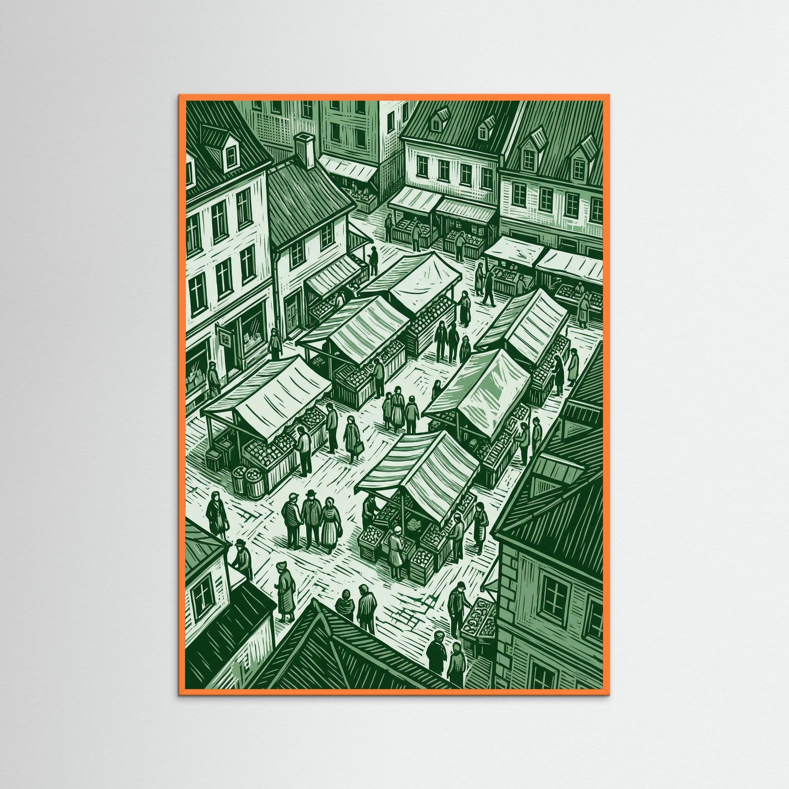 Orange Wood Urban Green Flow