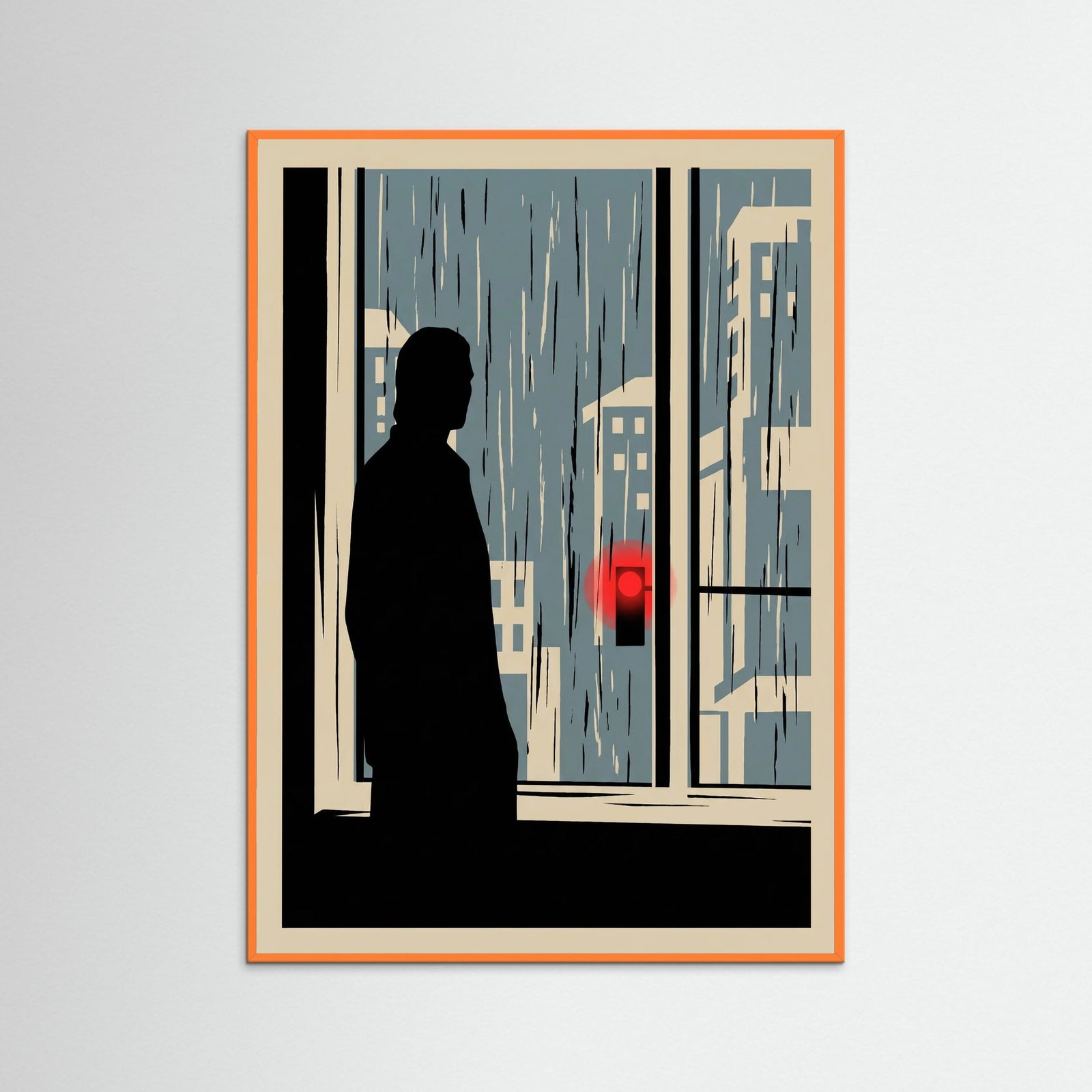 Orange Wood Urban Solitude