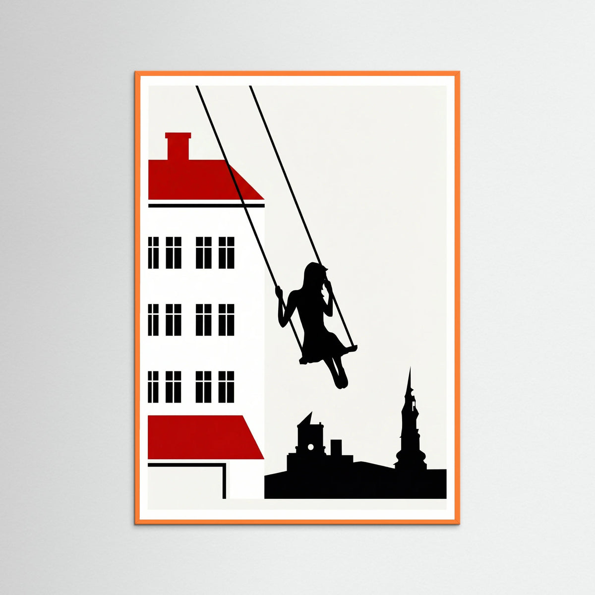 Orange Wood Urban Swing