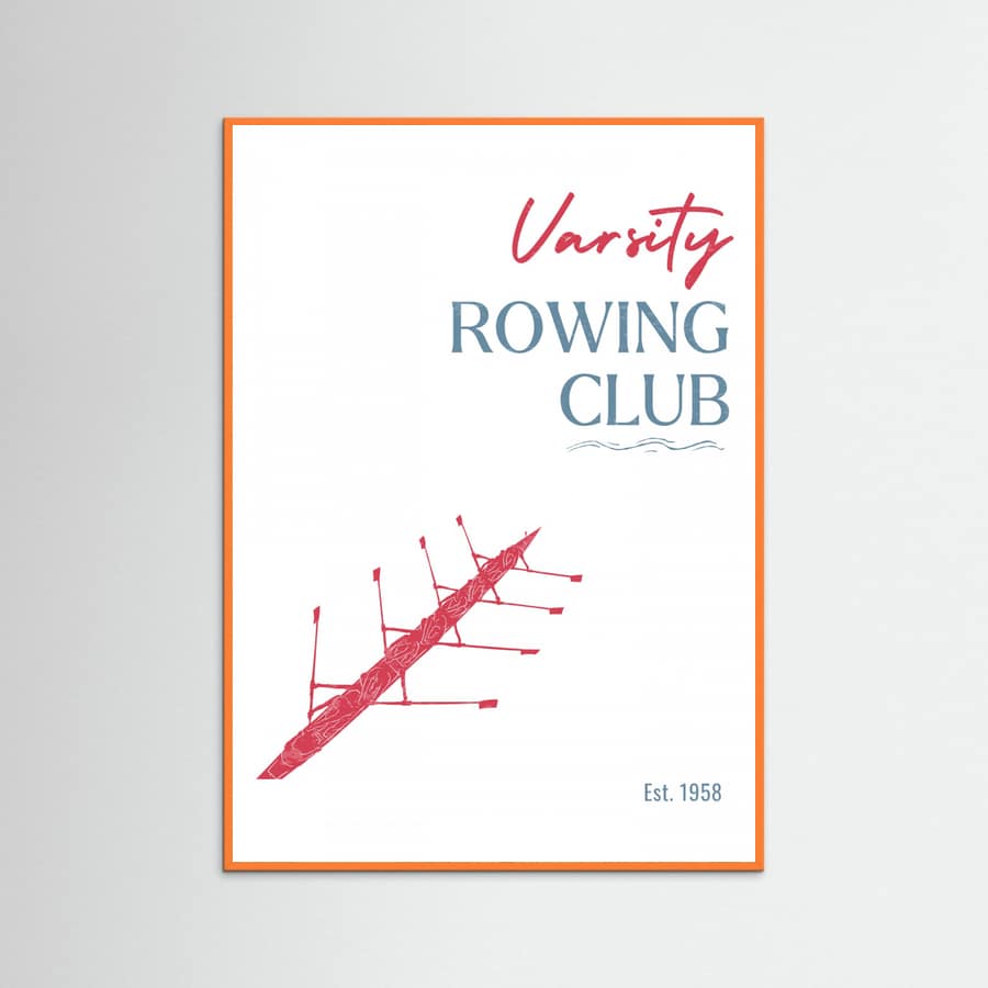 Varsity Rowing Club -juliste – juliste ja taidepainatus