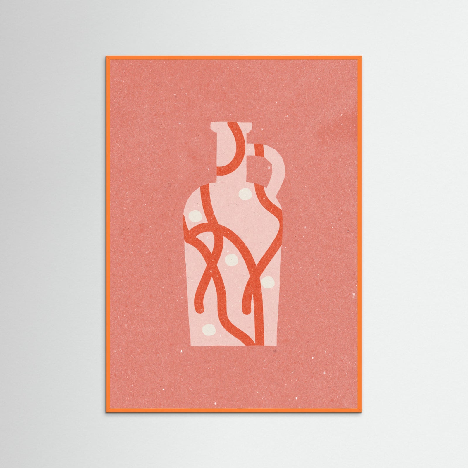 Orange Wood Vase 4 Poster