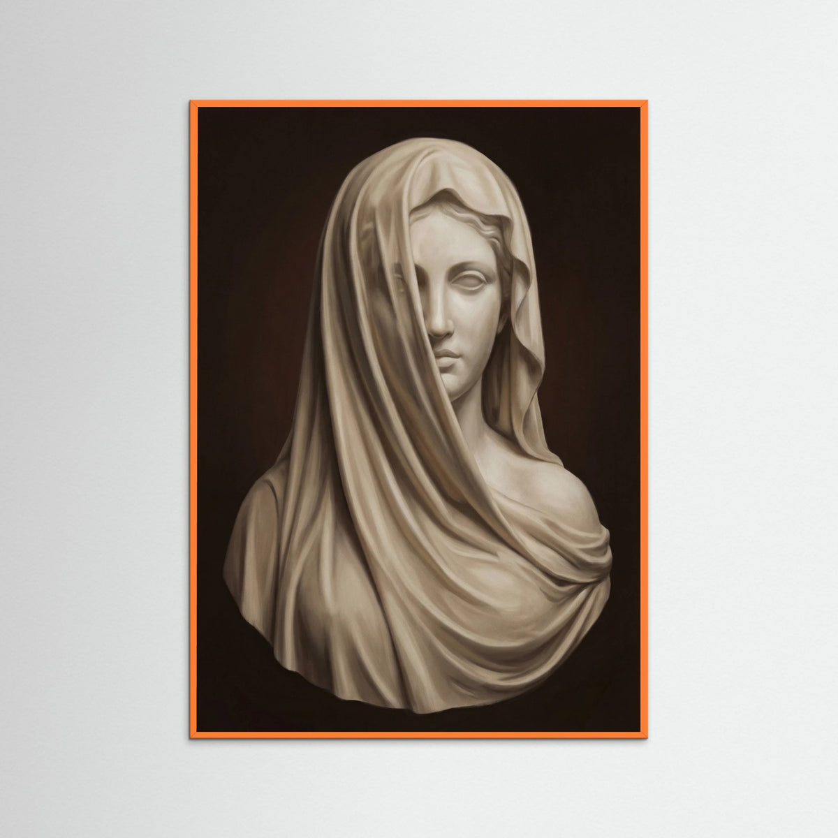 Orange Wood Veiled Form