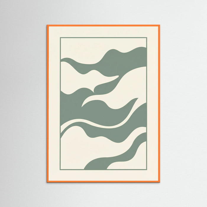 Orange Wood Verdant Abstract