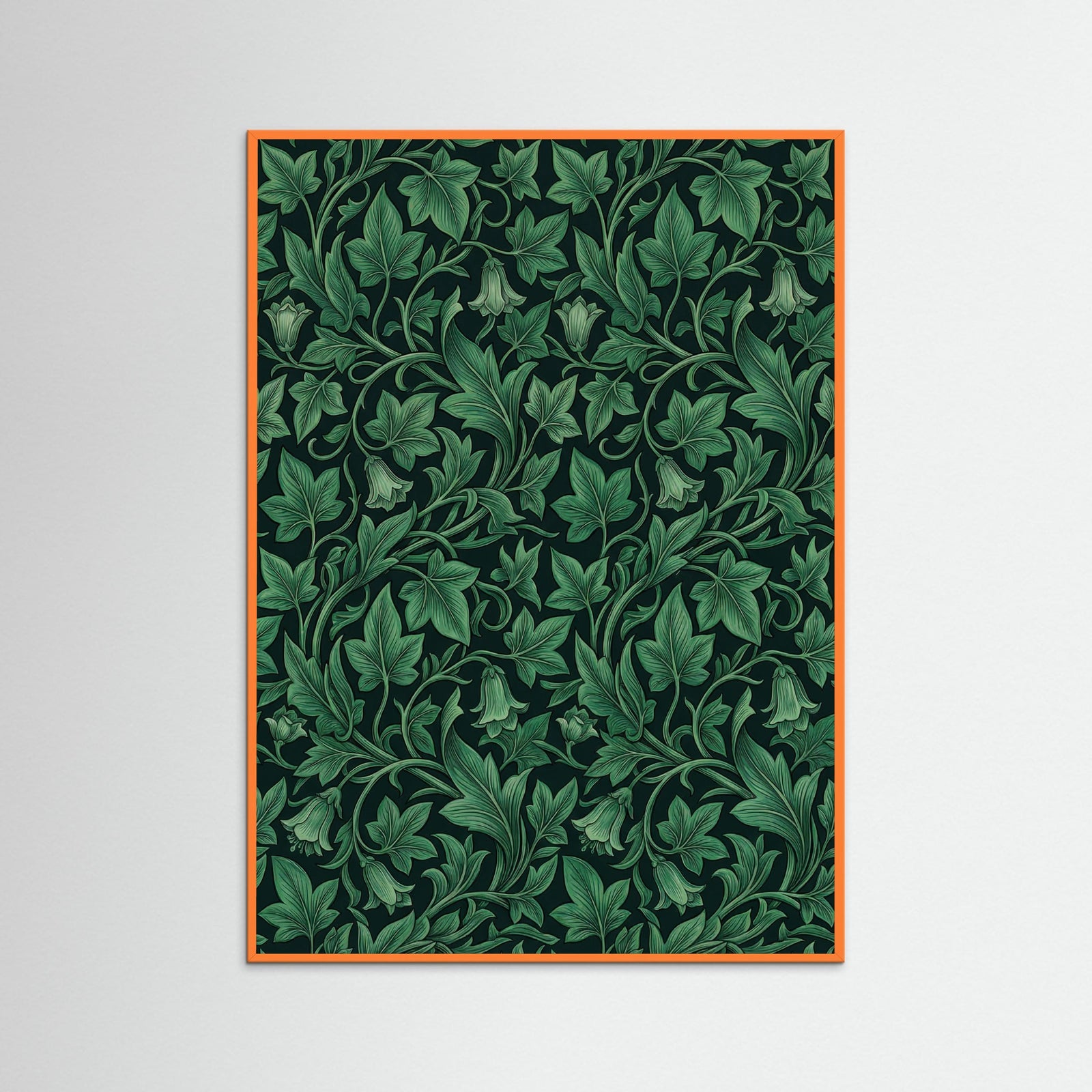 Orange Wood Verdant Acanthus Pattern