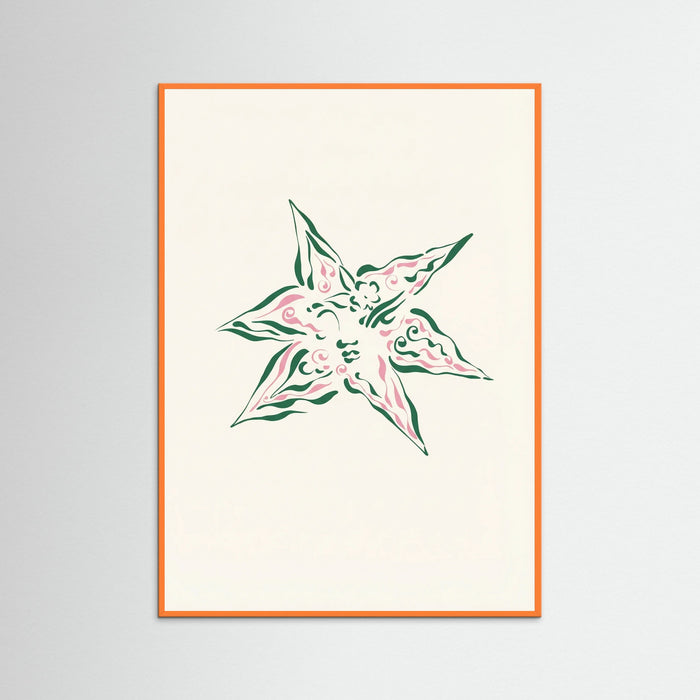 Orange Wood Verdant Bloom Star