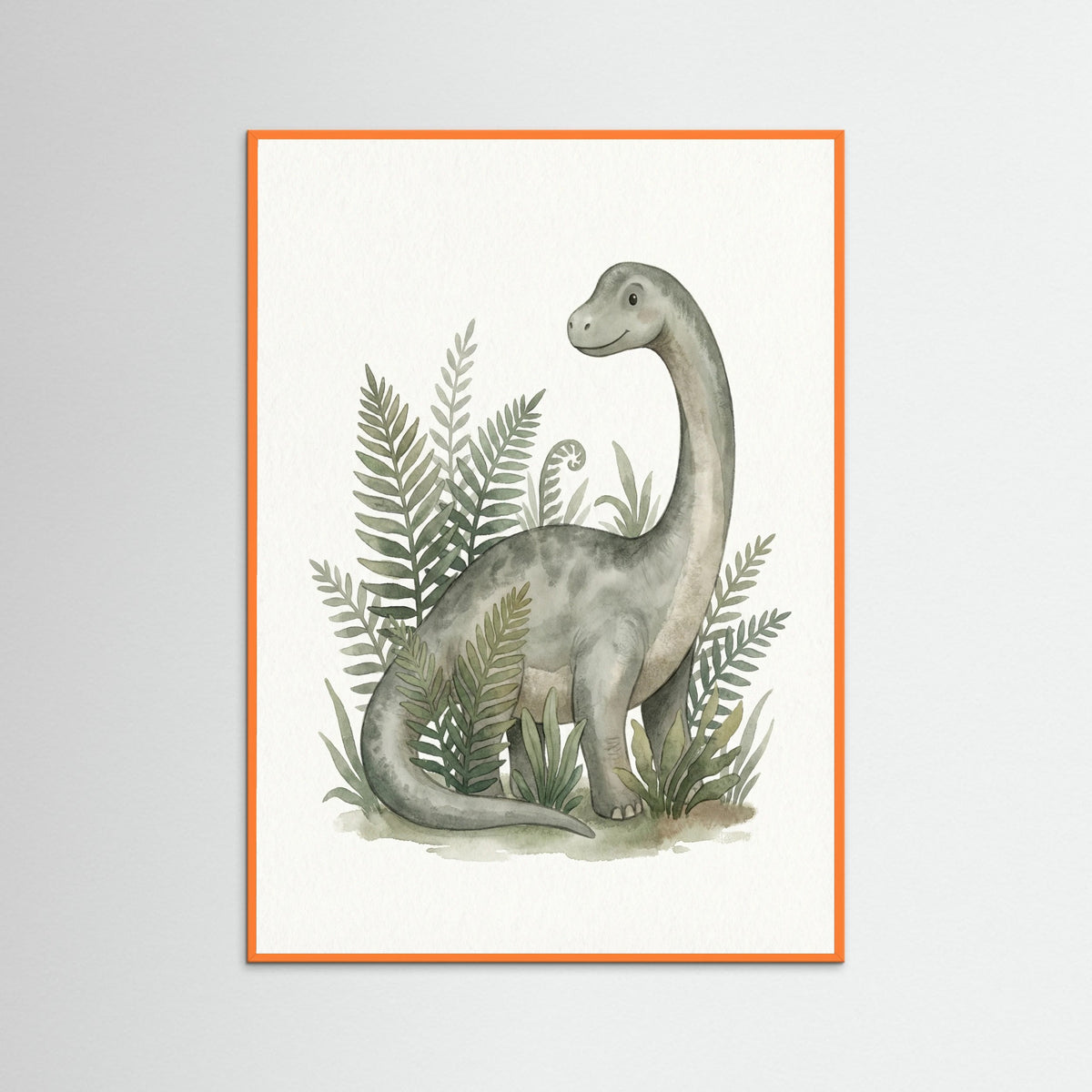Orange Wood Verdant Dino Portrait