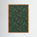 Orange Wood Verdant Floral Tapestry