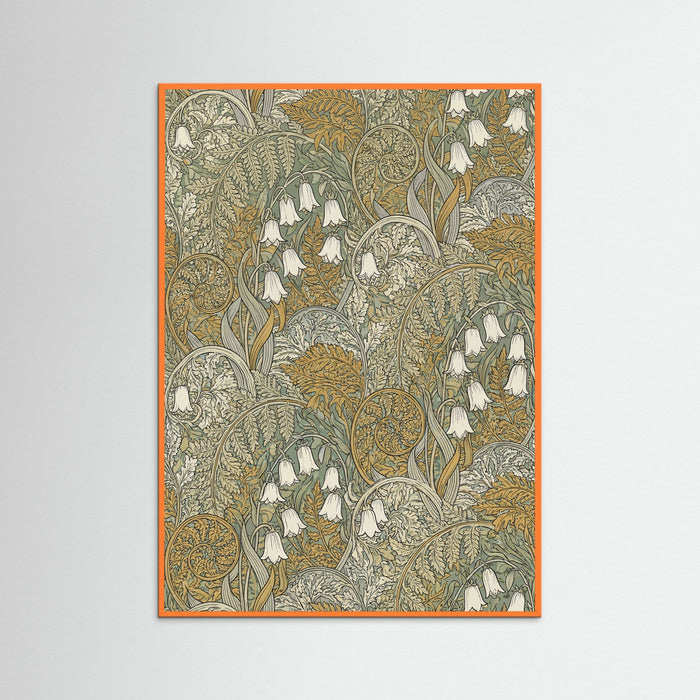 Orange Wood Verdant Pattern